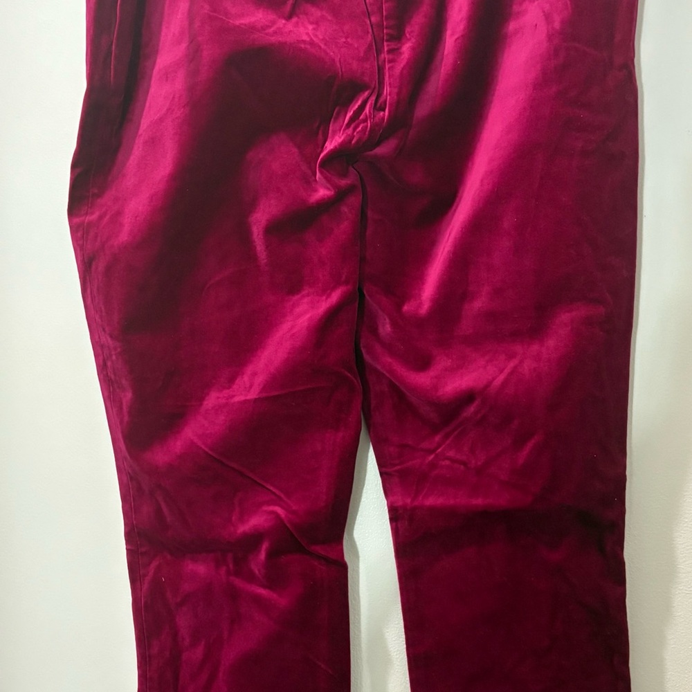 Ralph Lauren Velvet Pants in Maroon - Picture 3 of 8